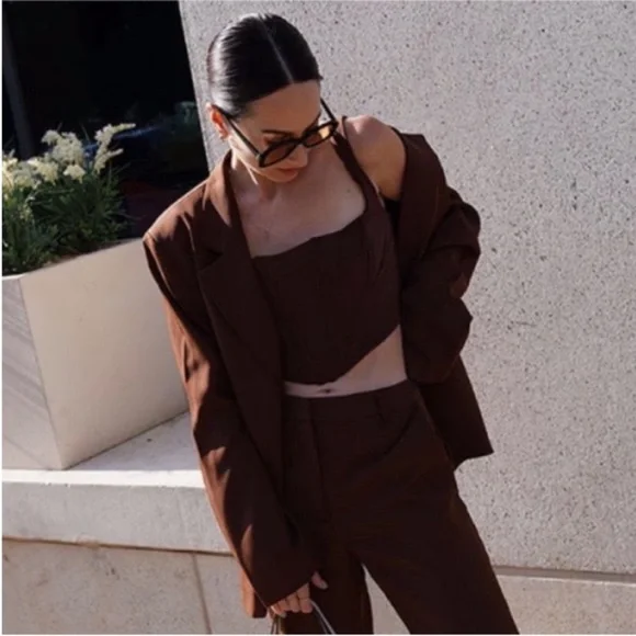 NEW House of CB Ninetta Top Chocolate Brown XS - Picture 12 of 17